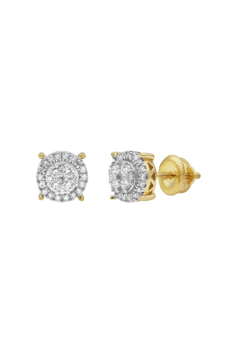LuvMyJewelry Quad Circle 14K Yellow Gold Diamond Earrings - 0.25ct., Main, color, 14K Yellow Gold