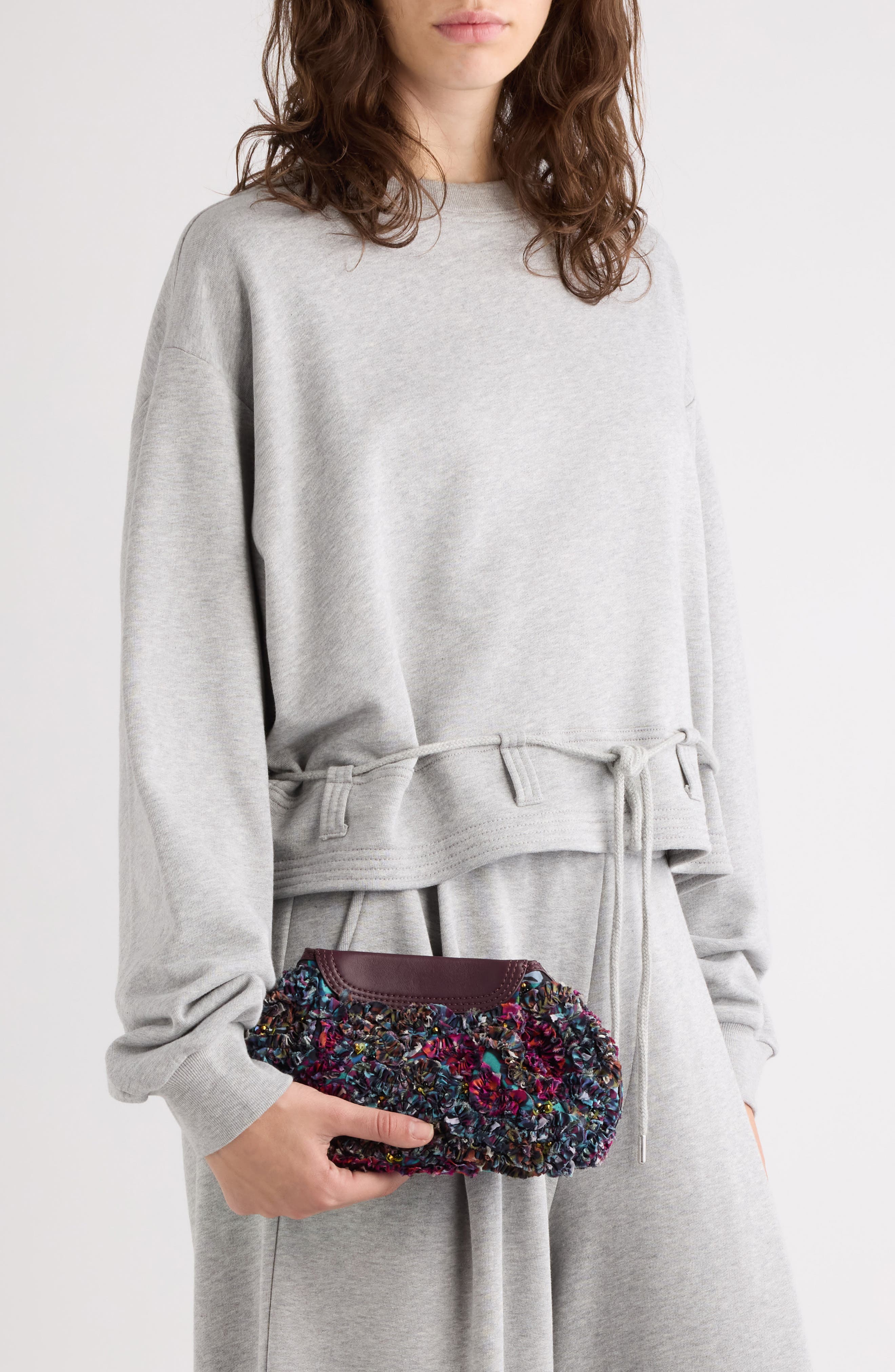 Mini Marbled Print Clutch, Alternate, color, PETROL 508