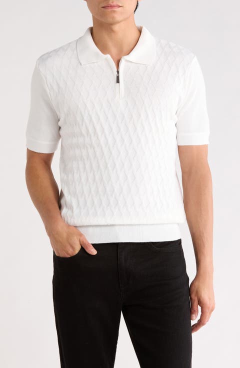 Half Zip Knit Polo Sweater