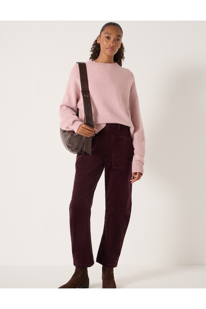 Cordi Barrel Leg Cord Pants, Alternate, color, Burgundy Purple