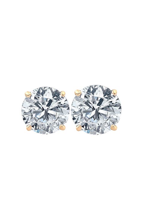 1 1/2ct Lab Grown Diamond Studs 14k Gold Earrings