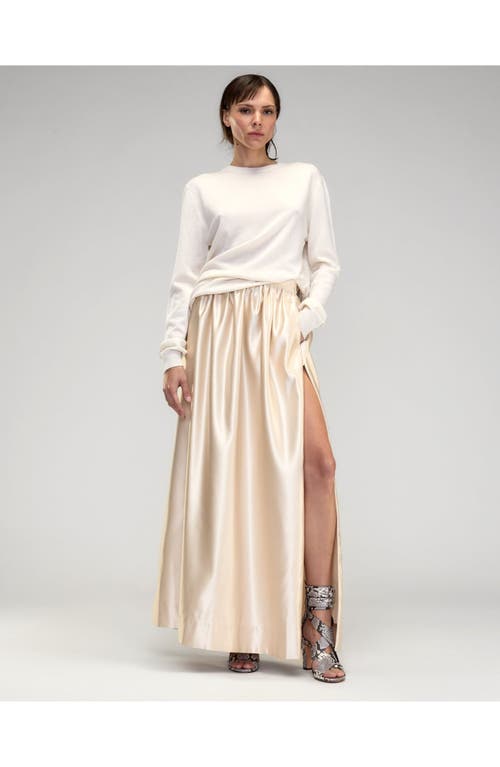 Cynthia Rowley Belle Maxi Skirt In Champagne