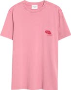 Isabel Marant Étoile Zewel Lips Embroidered Cotton T-Shirt