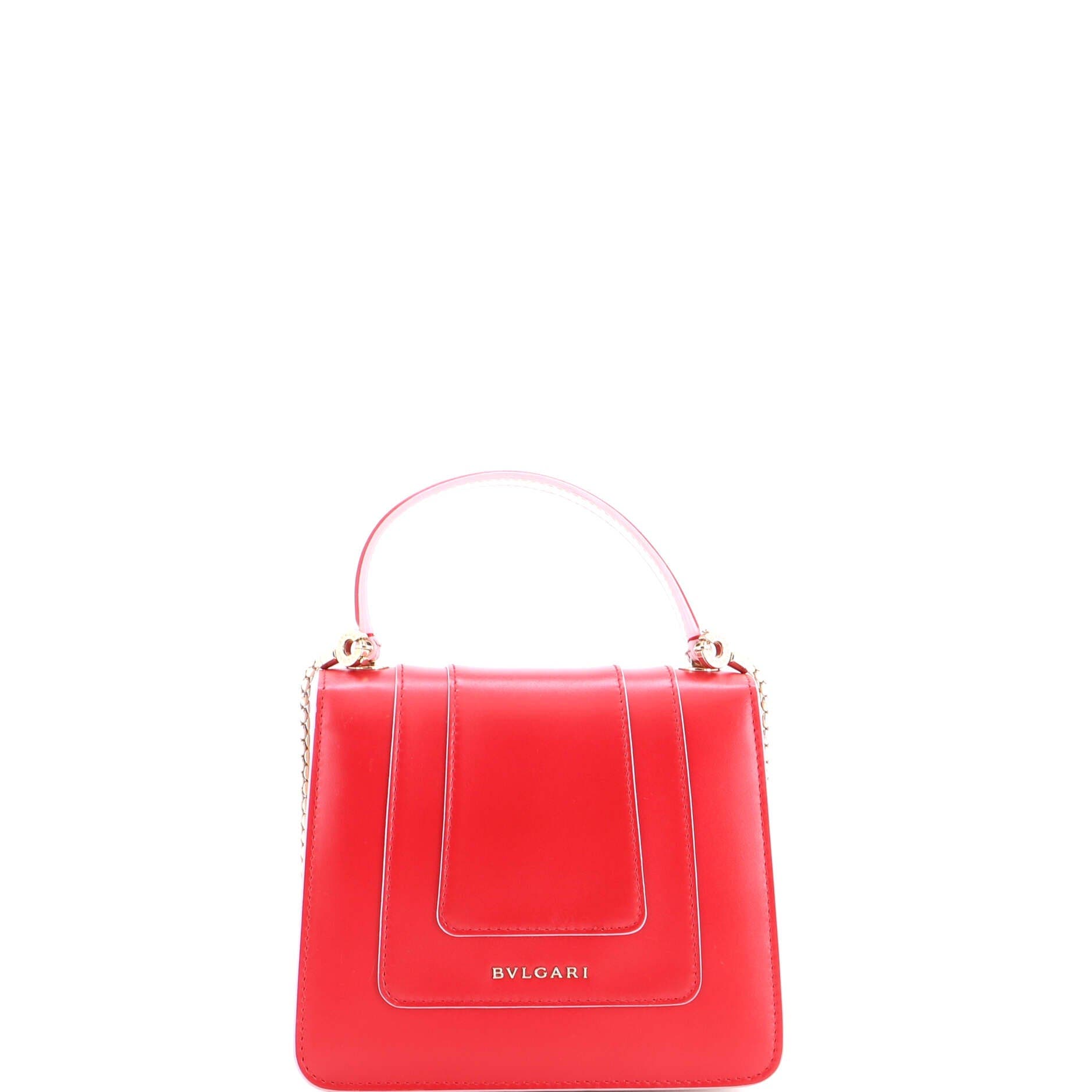 Serpenti Forever Dangle Top Handle Bag Leather Small, Alternate, color, Red