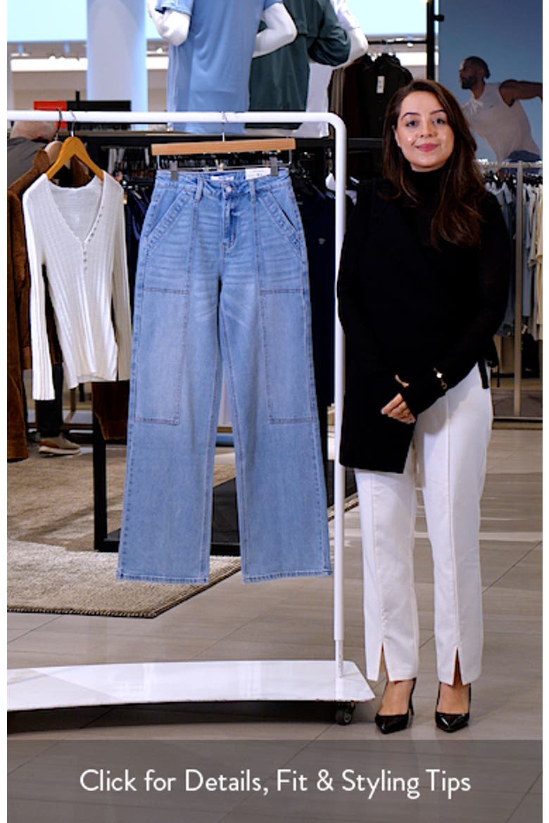 Seamed High Waist Wide Leg Jeans video