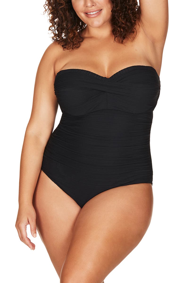 Artesands Aria Botticelli Underwire Bandeau One-Piece Swimsuit, Alternate, color,