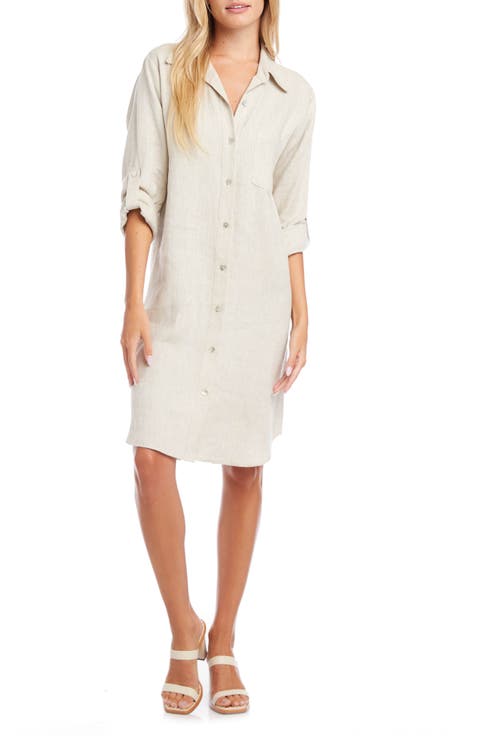 Long Sleeve Linen Shirtdress