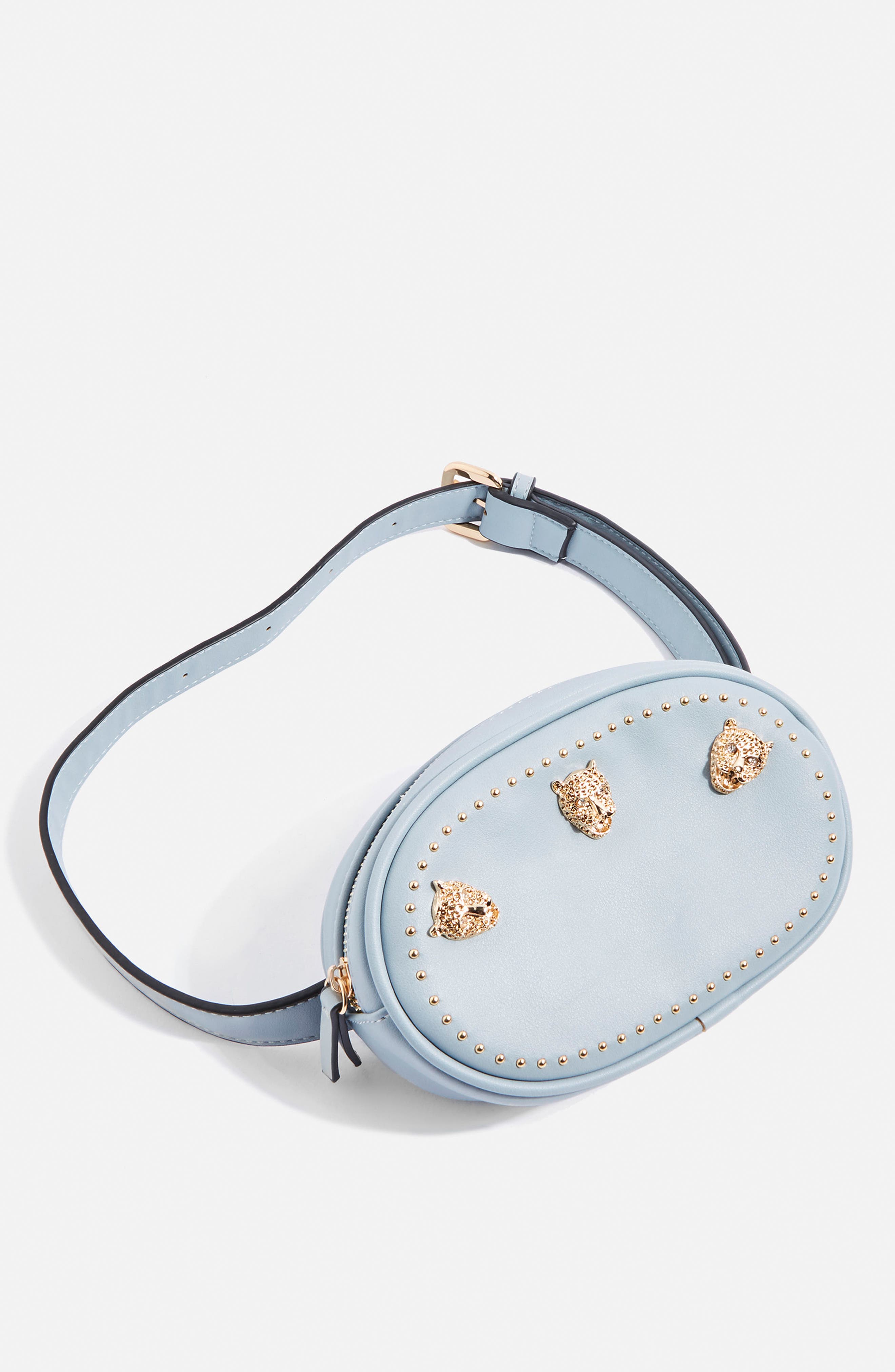 Topshop Panther Bum Bag, Alternate, color, 