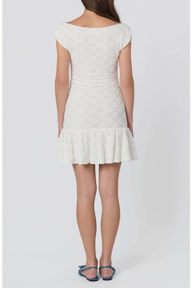 Jolene Lacy Minidress, Alternate, color, WHITE