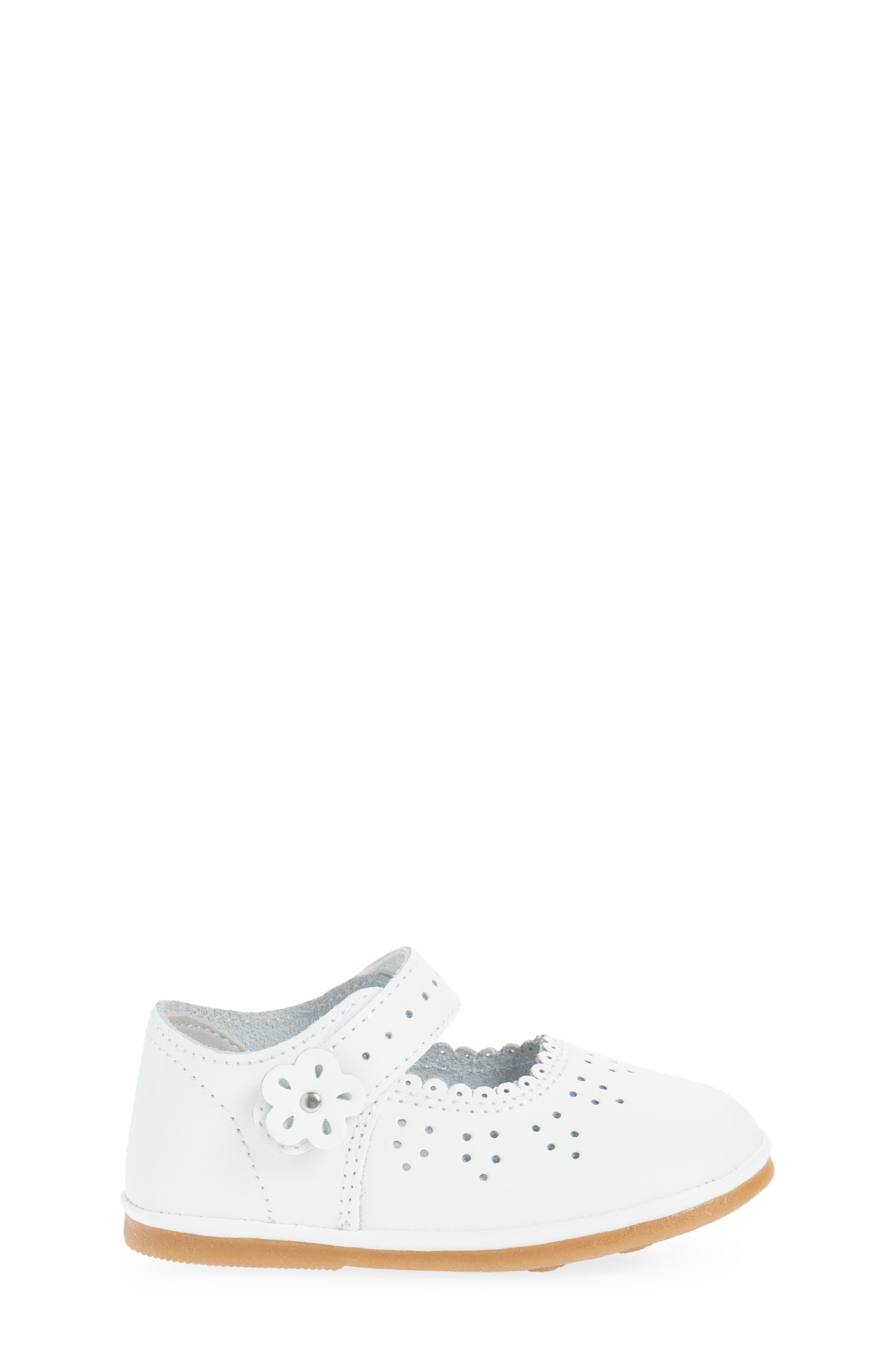 L'AMOUR Kids' Mia Scallop Mary Jane Flat, Alternate, color, White
