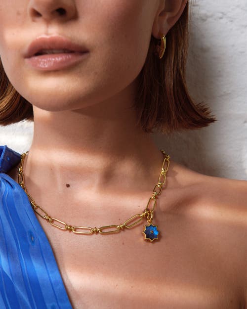 Ottoman Hands Essential Charm Link Chain Necklace In Gold