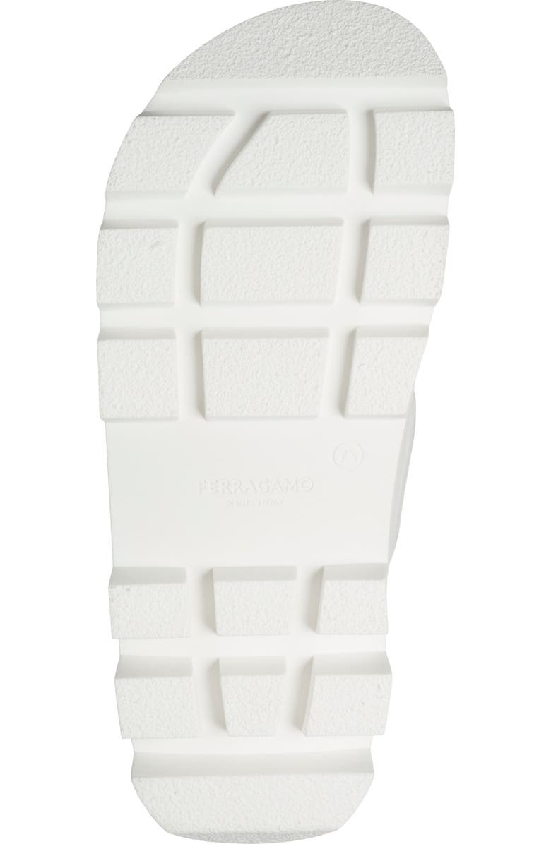 FERRAGAMO Air Lug Slide Sandal, Alternate, color, White