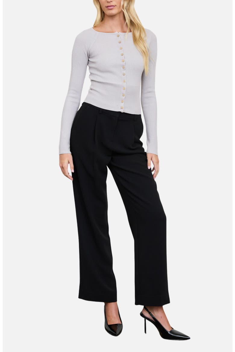 Ribbed Cardigan, Alternate, color, LIGHT GREY