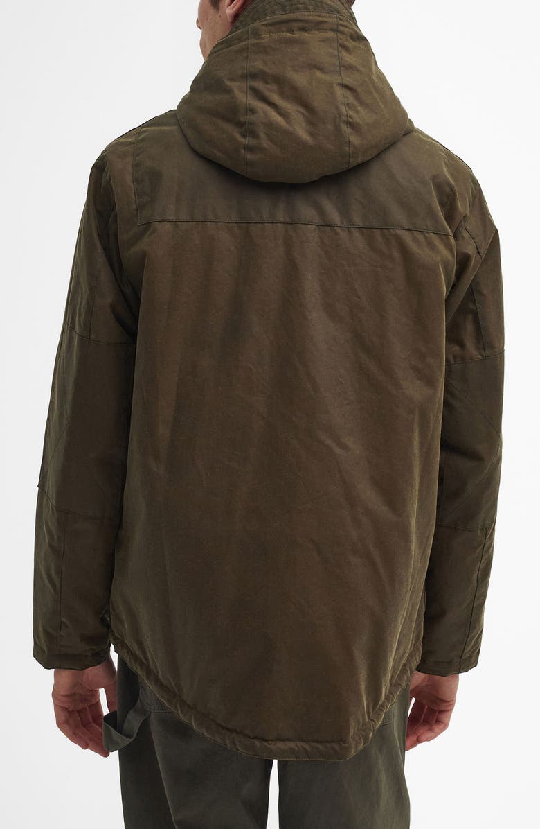 Barbour Durham Water Resistant Waxed Cotton Coat, Alternate, color, 