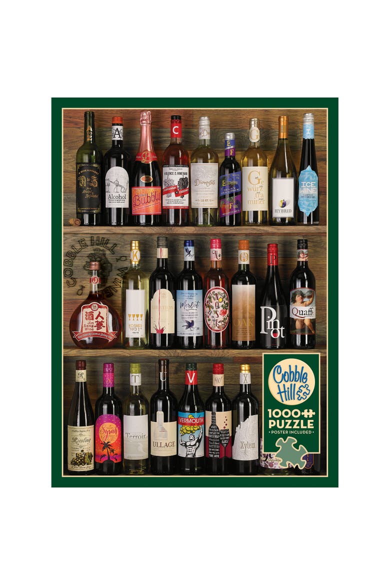 Wine Alphabet 1000 Piece Puzzle, Alternate, color, Multicolored