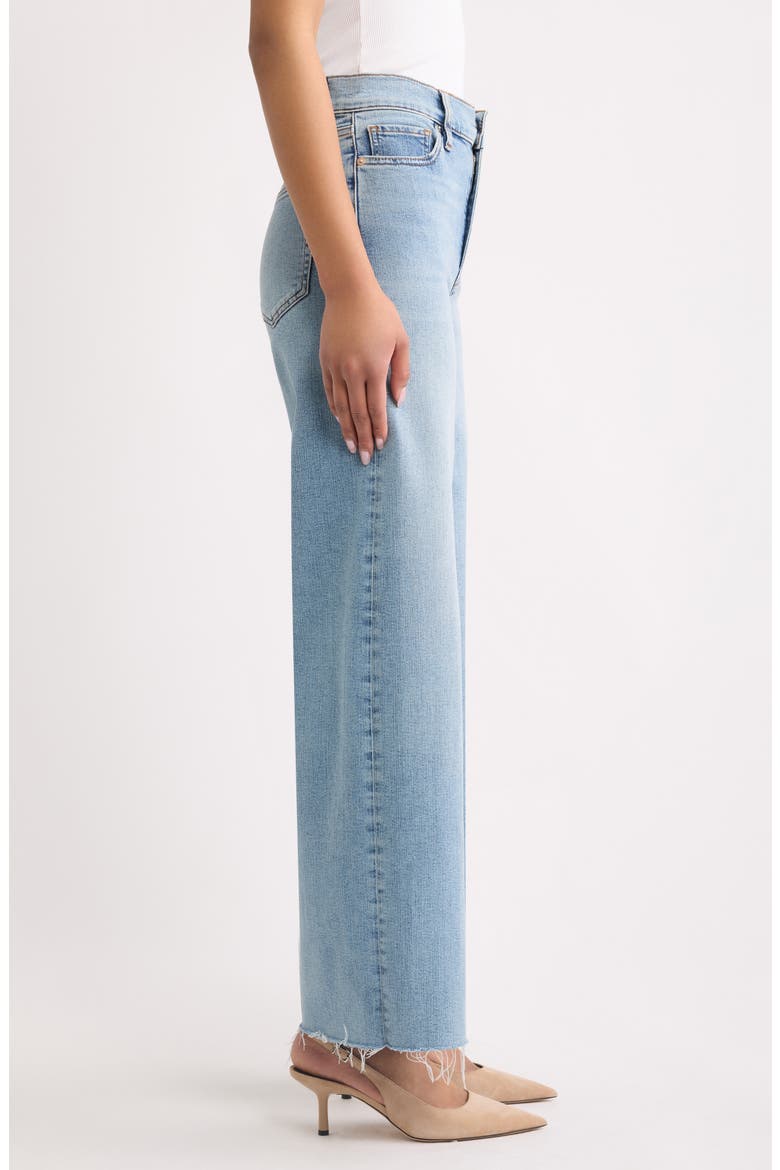 Le Slim Palazzo High Waist Wide Leg Jeans, Alternate, color, DOVETAIL RAW FRAY