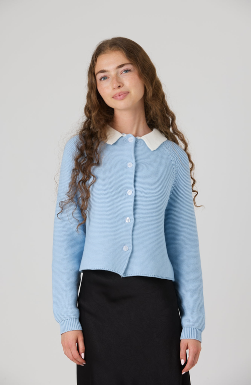 By Tess Collection Chloe Cardigan In Blue