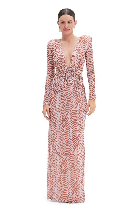 Botanic Retro Tulle Maxi Dress