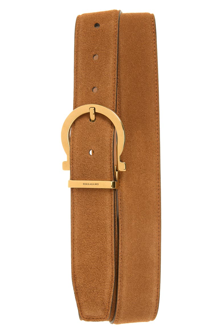 Gancio Suede Belt, Main, color, NATURALE ALL SHOES NATURALE