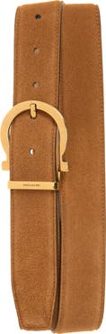 FERRAGAMO Gancio Suede Belt