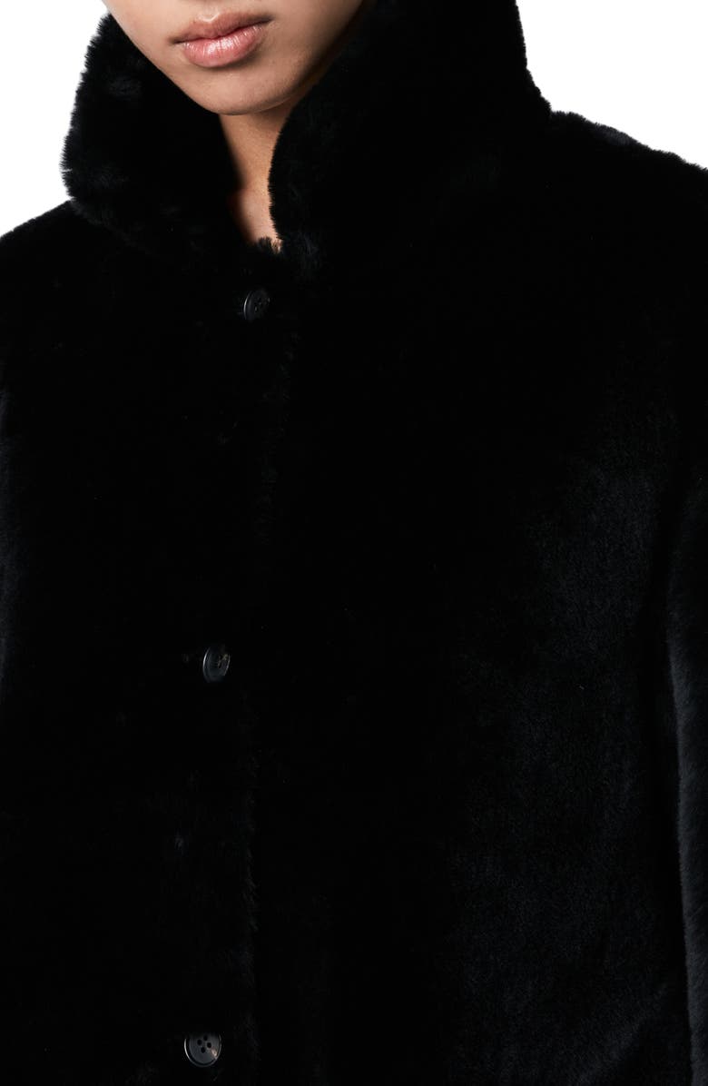 AllSaints Serra Genuine Shearling Coat, Alternate, color, 