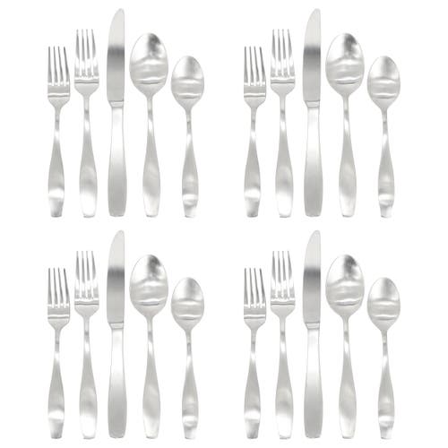 Gibson Home Karlton 20 Piece Stainless Steel Flatware Set In Silver