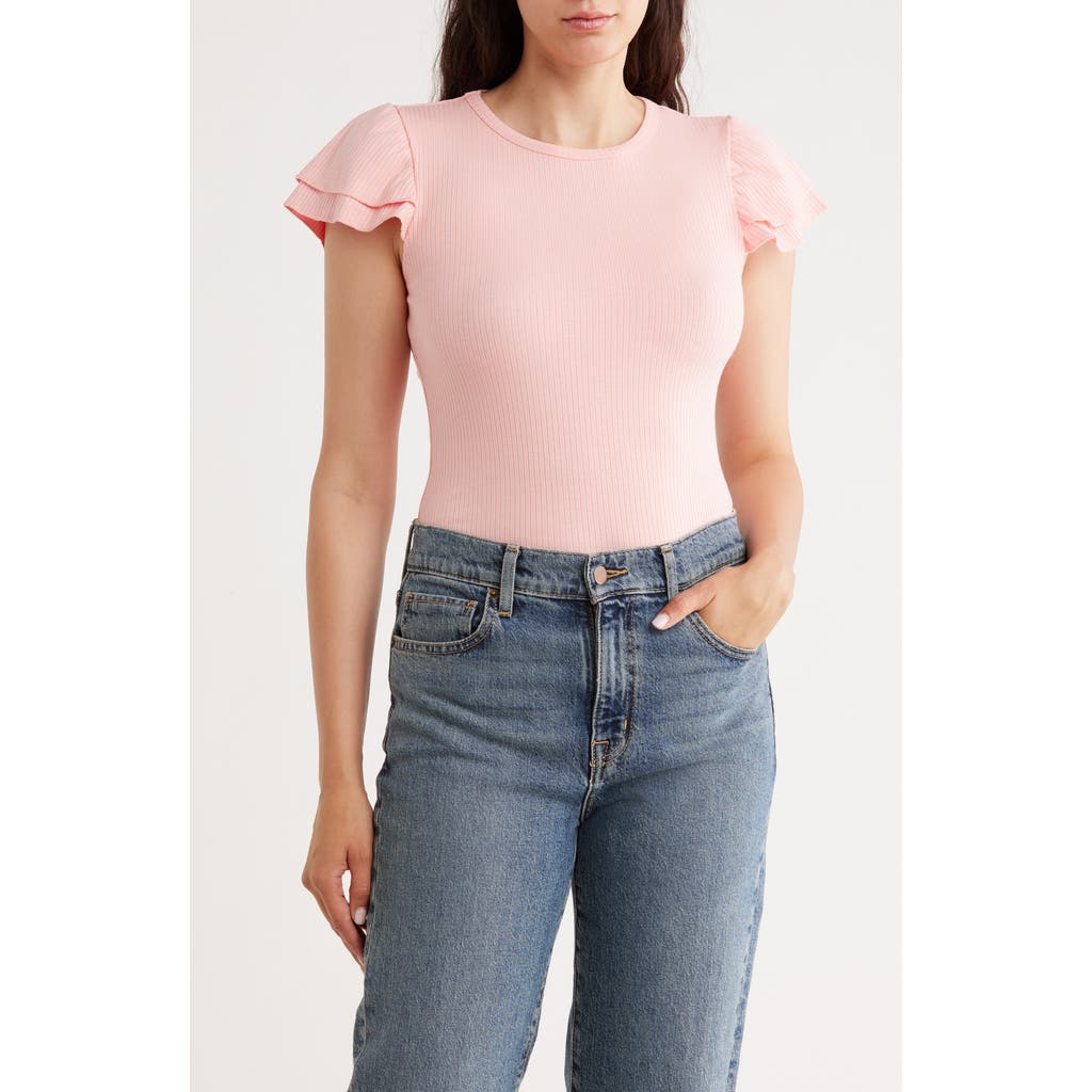 Cyrus Cap Sleeve Rib Top