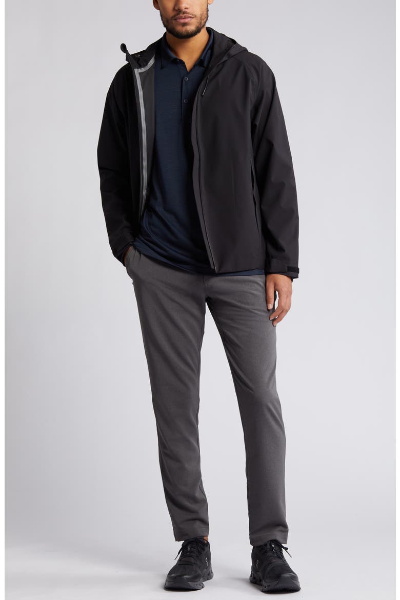 Waterproof Hooded Jacket, Alternate, color, BLACK