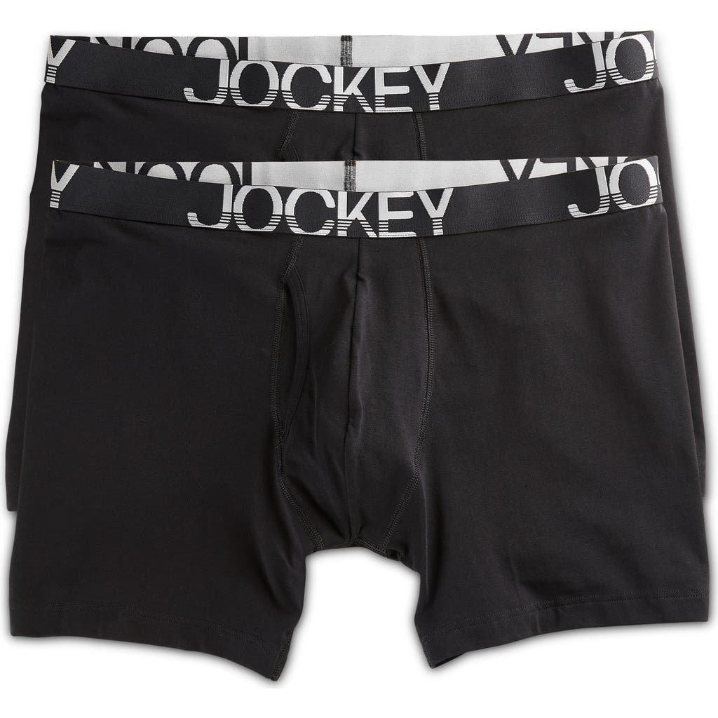 Jockey 2-pk ActiveStretch Boxer Briefs in Black  product