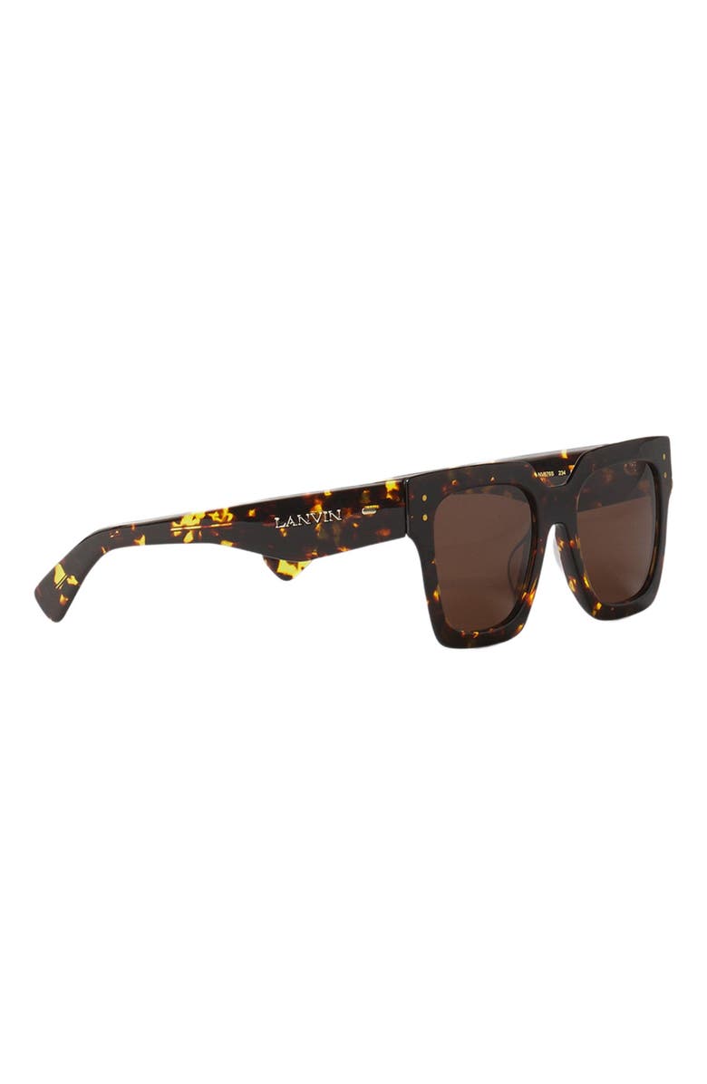 Lanvin Lunettes Maxi Rectangle Lanvin Signature, Alternate, color, Amber-Turtoise