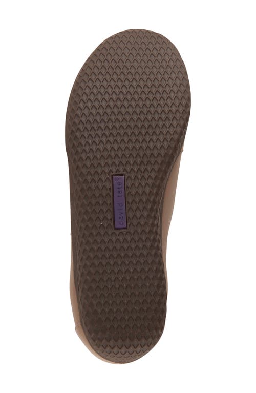 David Tate Bend Leather Flat In Brown