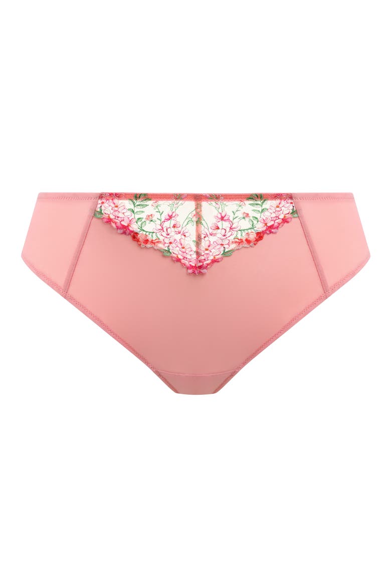 Aerith Embroidered Brazilian Briefs, Alternate, color, ROSE