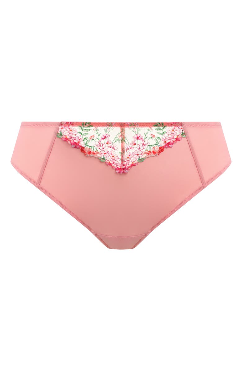 Elomi Aerith Embroidered Brazilian Briefs, Alternate, color, Rose