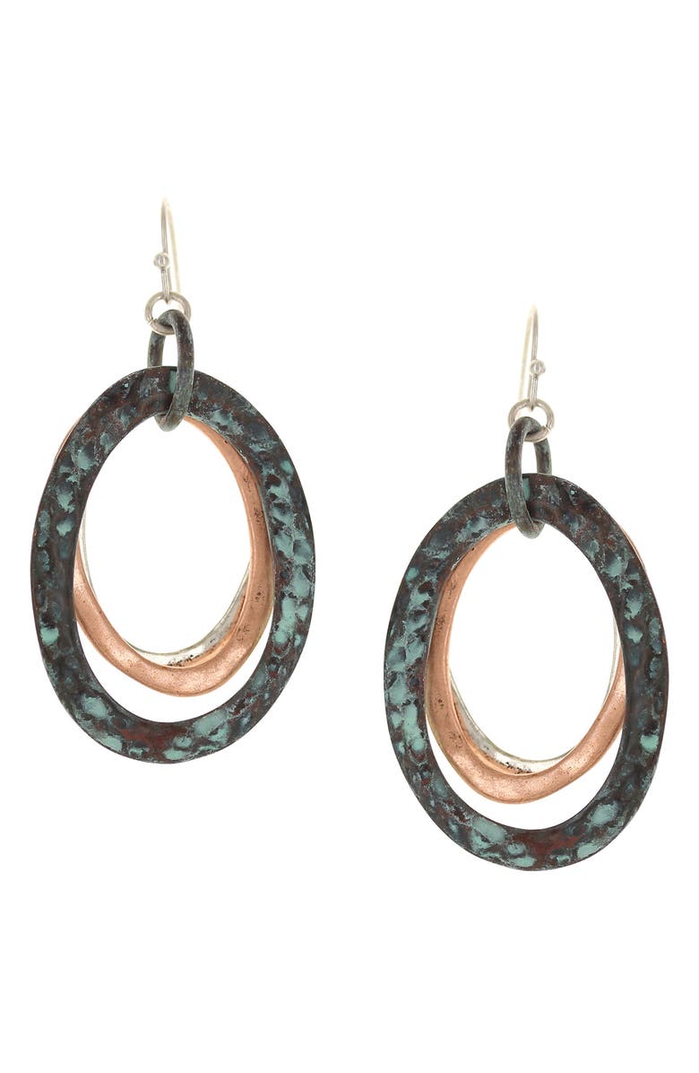 OLIVIA WELLES Ava Patina Drop Earrings, Main, color, 
