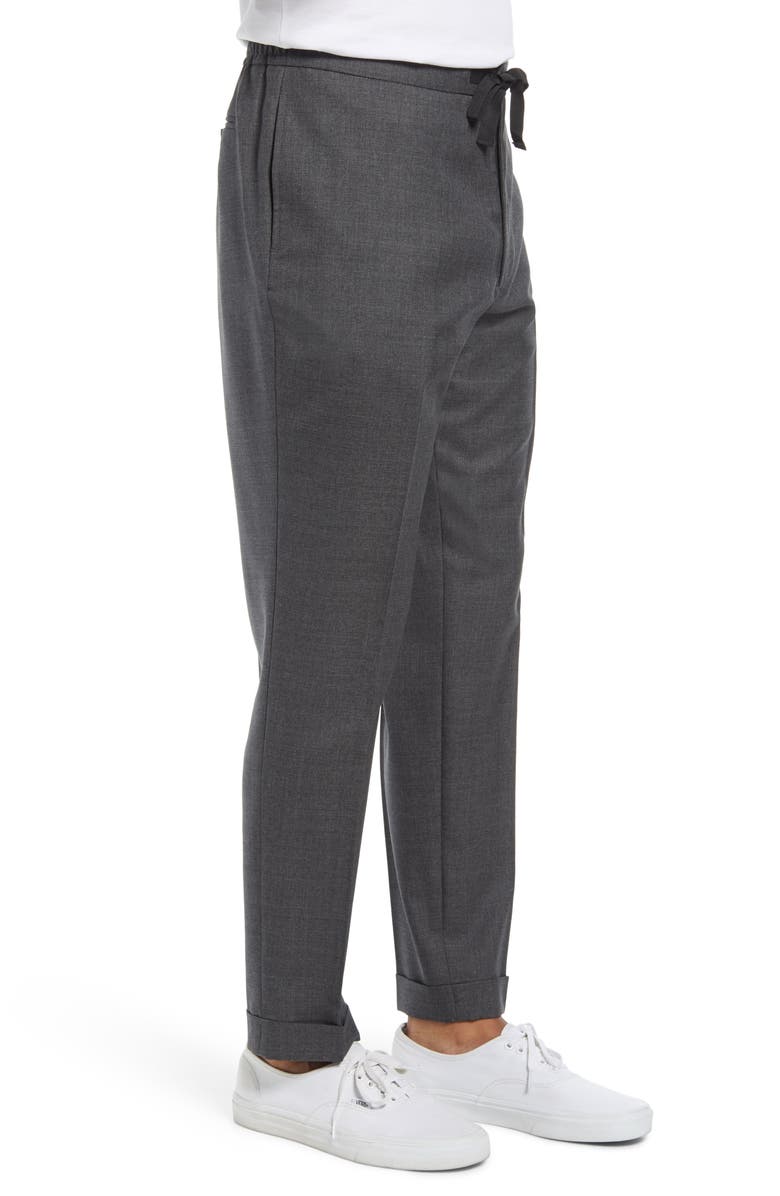 Officine Générale Joseph Pleated Fresco Wool Drawstring Pants, Alternate, color, 