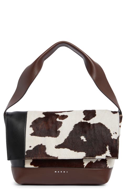 Pod Pochette Leather & Calf Hair Shoulder Bag