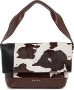 Marni Pod Pochette Leather & Calf Hair Shoulder Bag