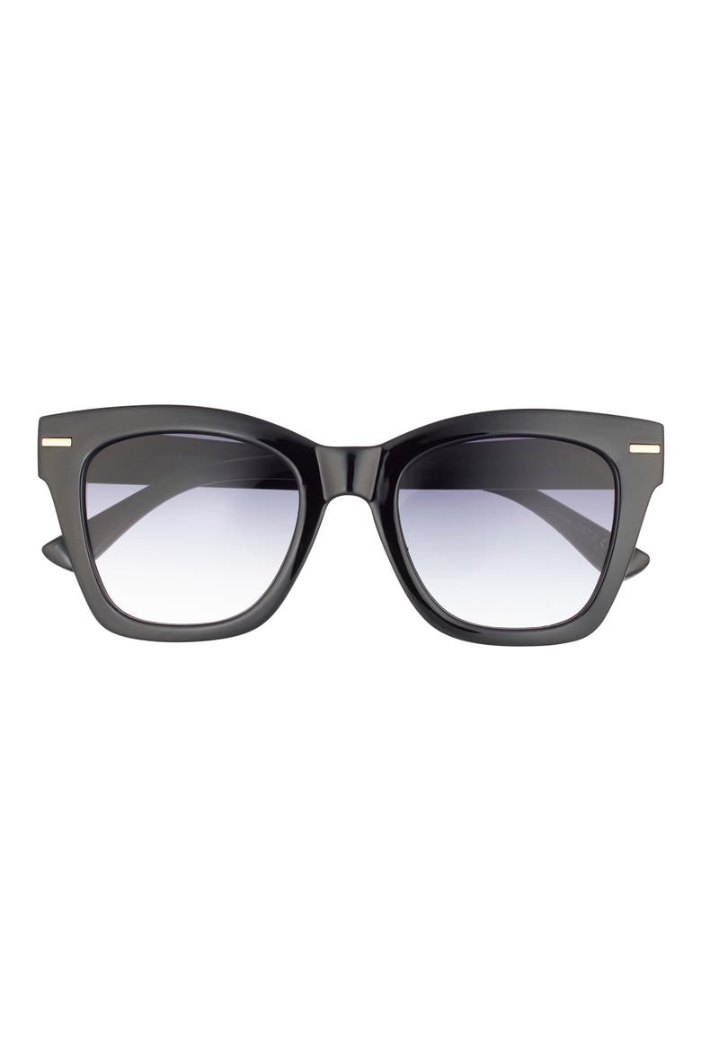 Intergalactic 50mm Square Sunglasses, Main, color, BLACK