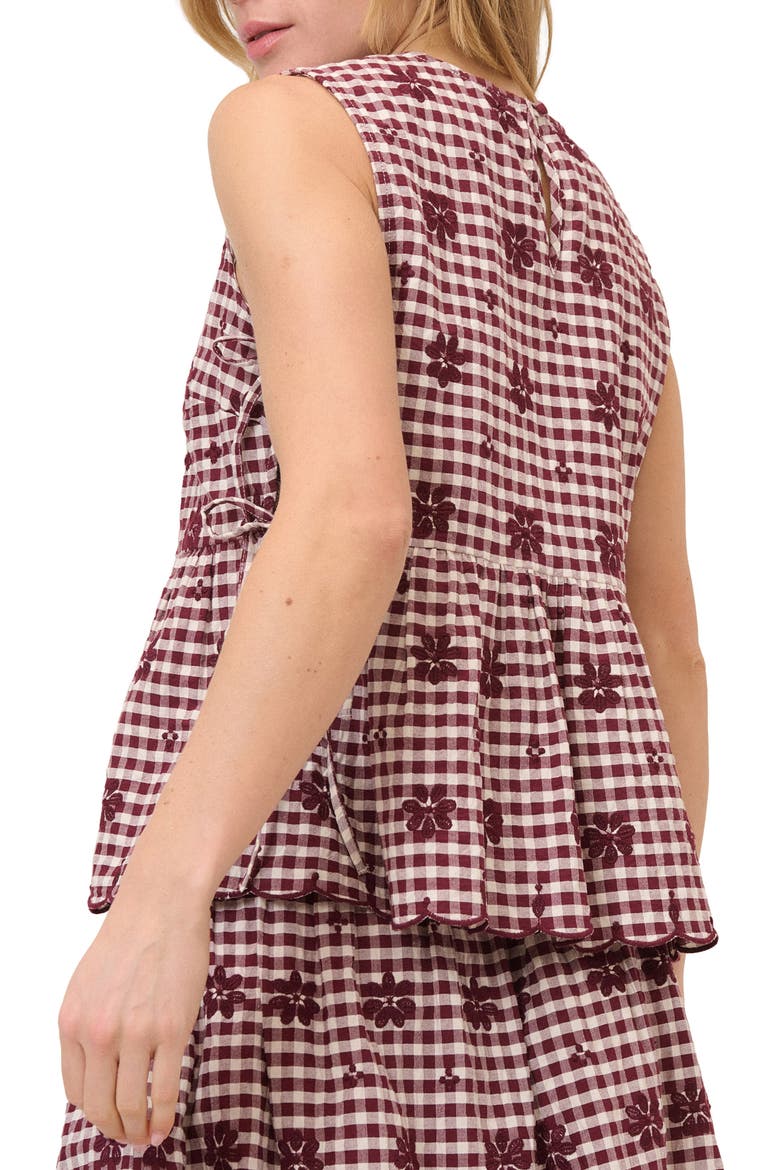 Valerie Peplum Hem Top, Alternate, color, RED