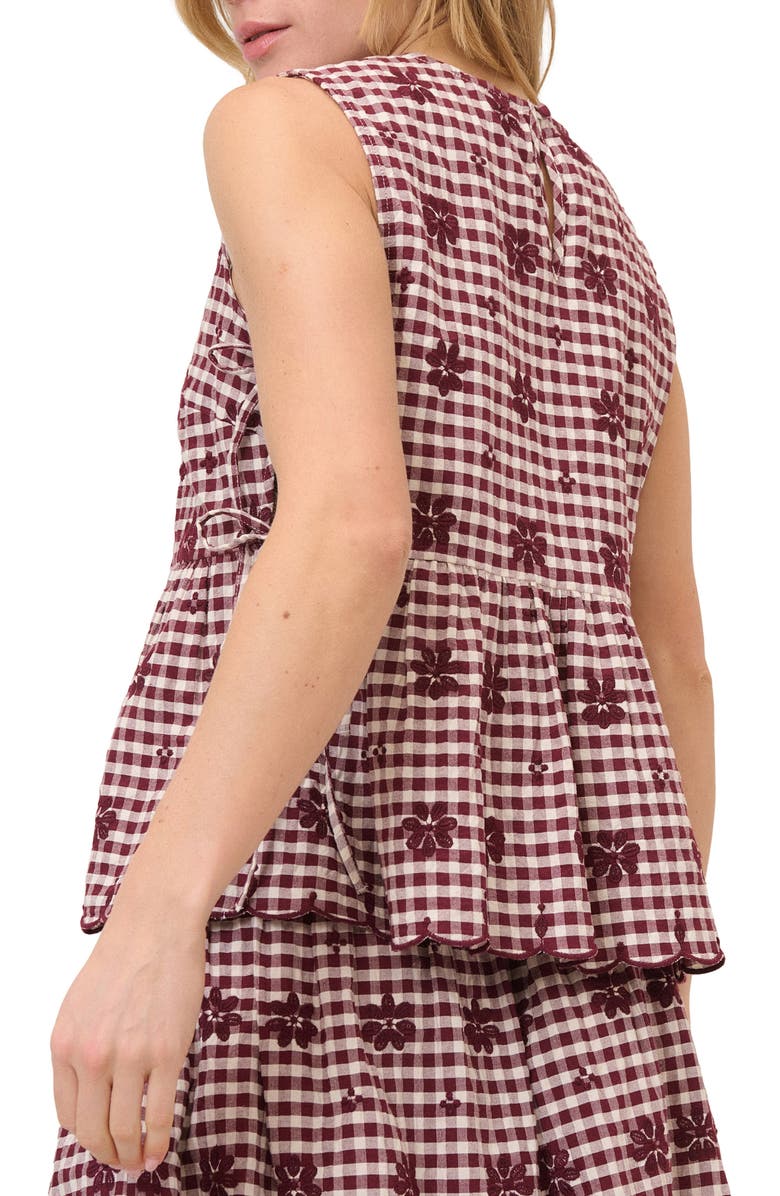 Nobody's Child Valerie Peplum Hem Top, Alternate, color, Red