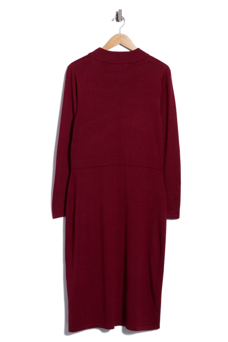 Long Sleeve Sweater Dress, Alternate, color, BLACK
