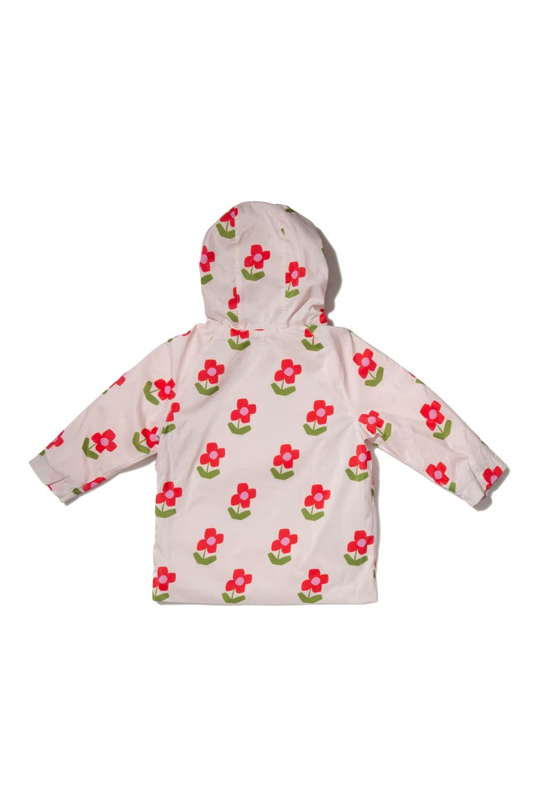 Kids' Floral Water Repellent Hooded Rain Jacket, Alternate, color, PETAL PINK FLORAL