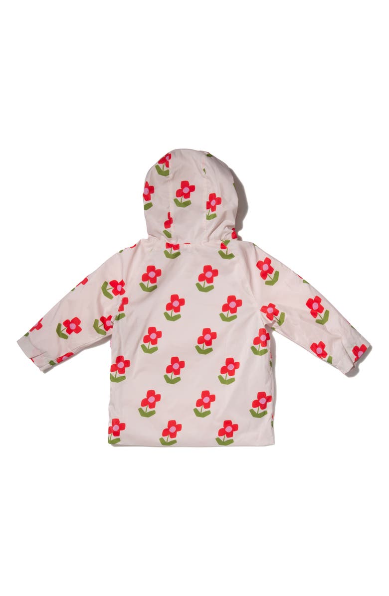 Mon Coeur Kids' Floral Water Repellent Hooded Rain Jacket, Alternate, color, Petal Pink Floral
