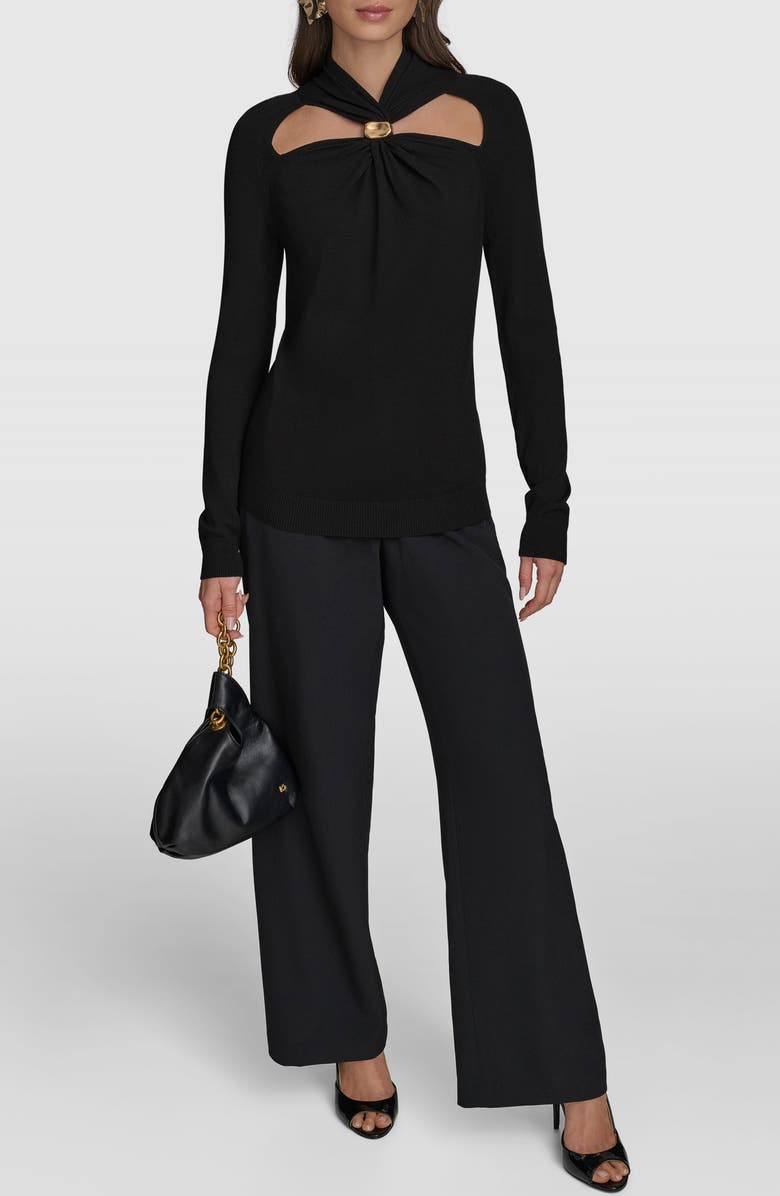 Donna Karan New York Cutout Sweater, Alternate, color, 