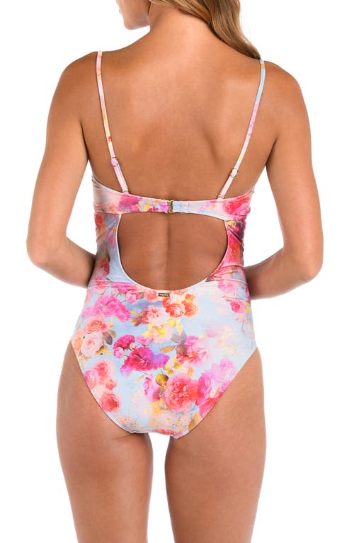L Agence L'agence Amie Soft Clound Underwire One-piece Swimsuit In Pink