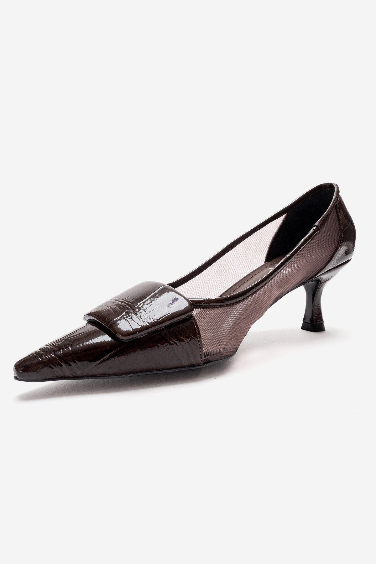 Ola Stiletto Pump, Alternate, color, Brown Patent