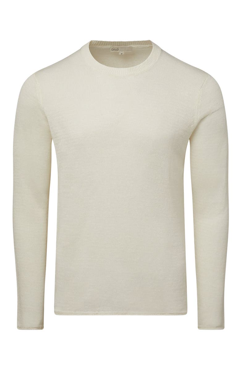 Onia Kevin Crewneck Linen Sweater, Alternate, color, 