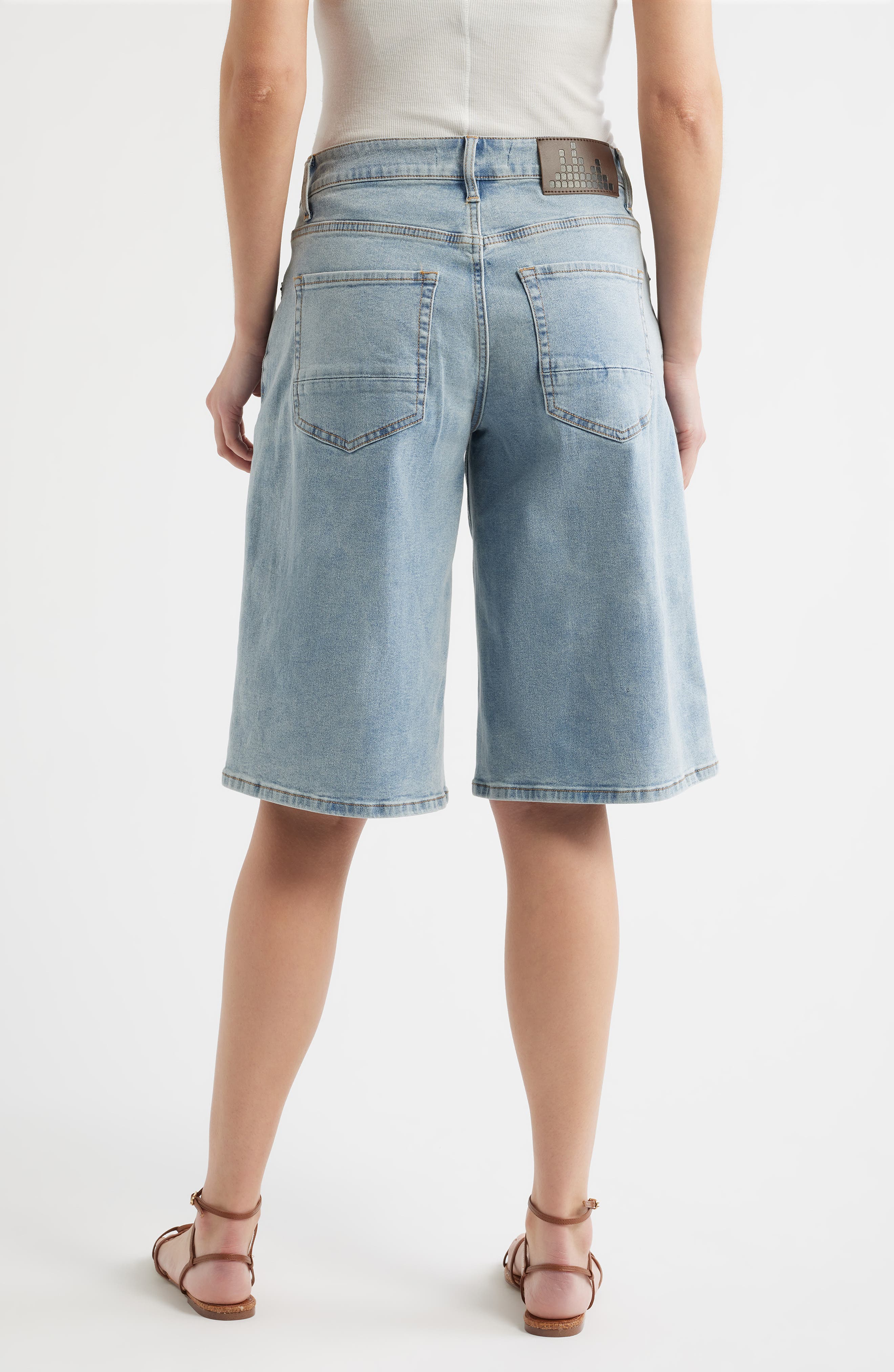 Relaxed Denim Shorts - image 4