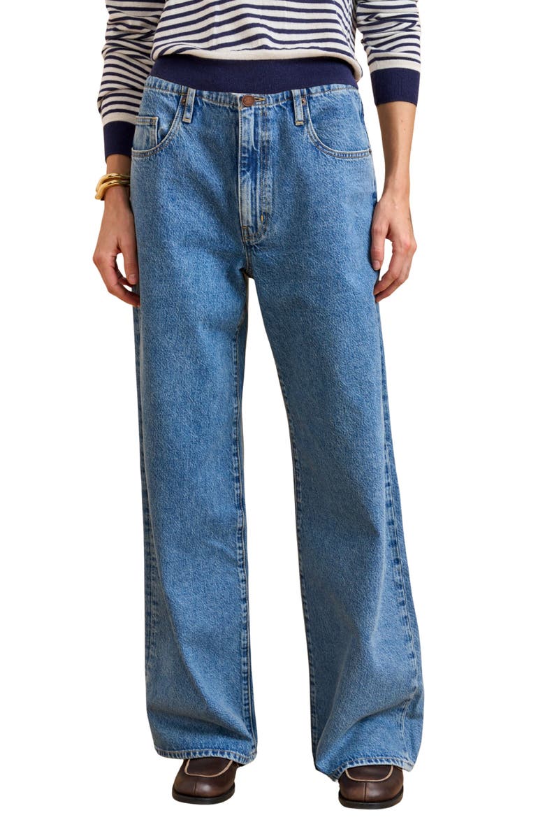 La Ligne Jenny Mid Ride Drawstring Jean, Alternate, color, Dexter