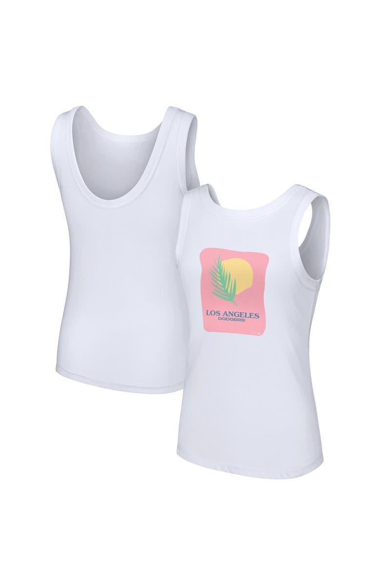 LUSSO Women's Lusso Style  White Los Angeles Dodgers Lindy Tank Top, Main, color, White